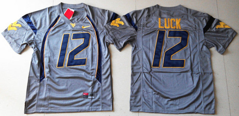 Luck West Virginia Mountaineers grey jersey