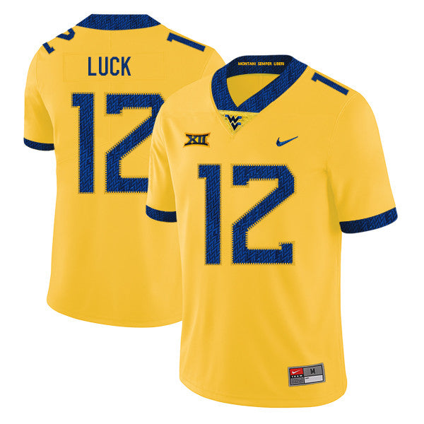 Oliver Luck West Virginia Mountaineers yellow jersey