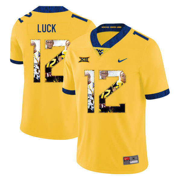 Oliver Luck West Virginia Mountaineers yellow Fashion jersey