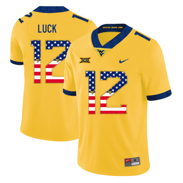Oliver Luck West Virginia Mountaineers yellow jersey