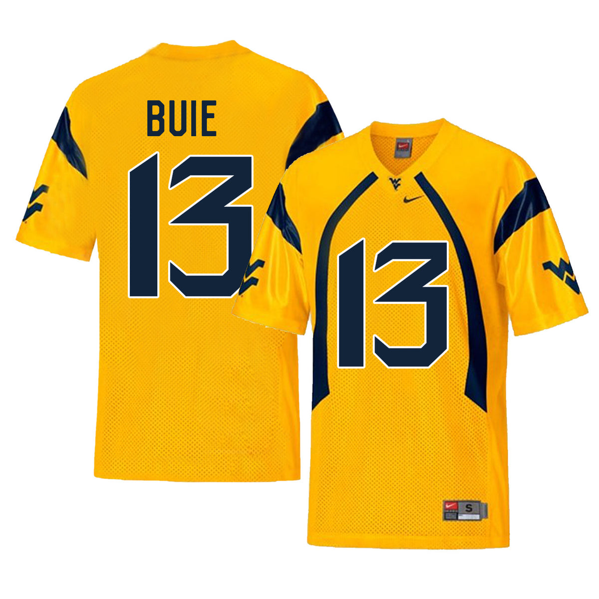 Andrew Buie West Virginia Mountaineers gold jersey