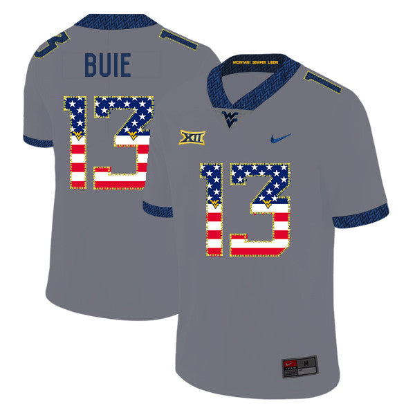Andrew Buie West Virginia Mountaineers gray jersey