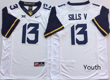 David Sills V West Virginia Mountaineers white jersey
