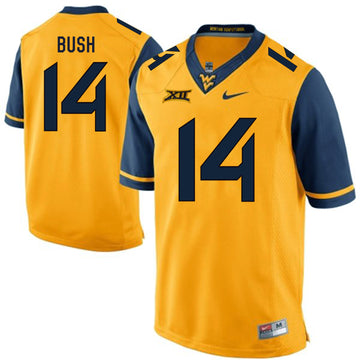 Tevin Bush West Virginia Mountaineers gold jersey