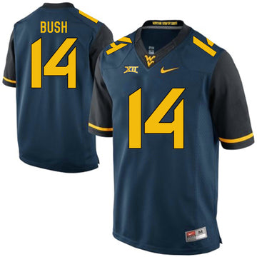 Tevin Bush West Virginia Mountaineers navy jersey