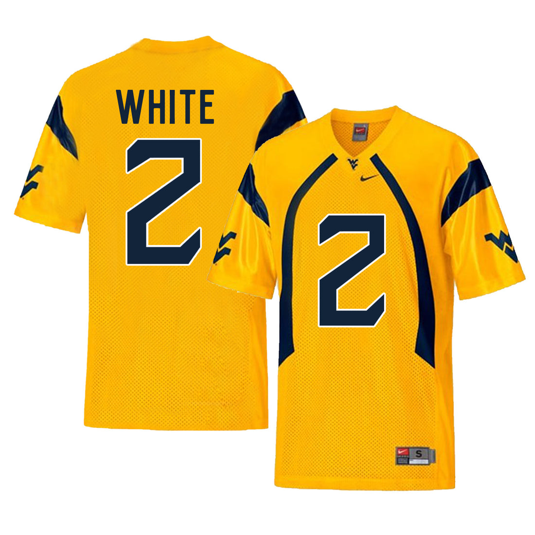Ka'Raun White West Virginia Mountaineers gold jersey