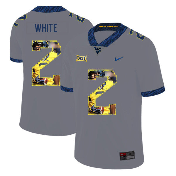 Ka'Raun White West Virginia Mountaineers gray Fashion jersey