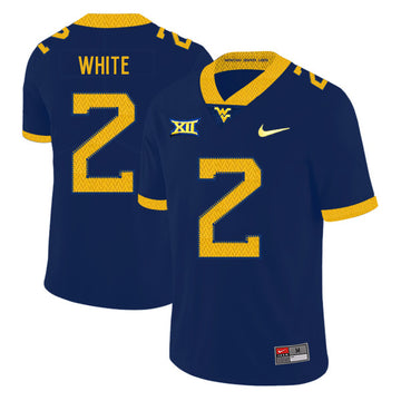 Ka'Raun White West Virginia Mountaineers navy jersey