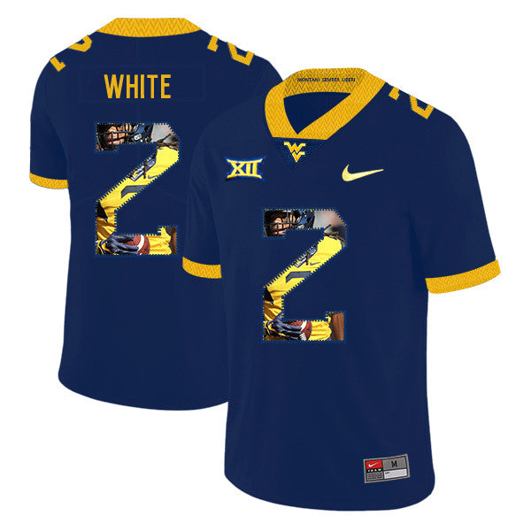 Ka'Raun White West Virginia Mountaineers navy Fashion jersey