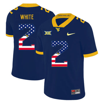 Ka'Raun White West Virginia Mountaineers navy jersey