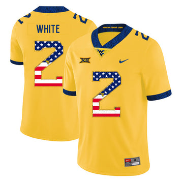Ka'Raun West Virginia Mountaineers white jersey