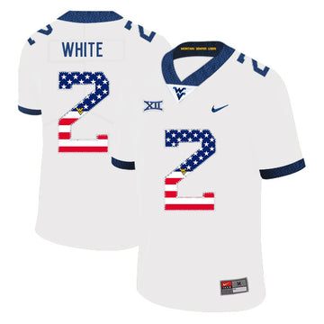 Ka'Raun West Virginia Mountaineers white jersey
