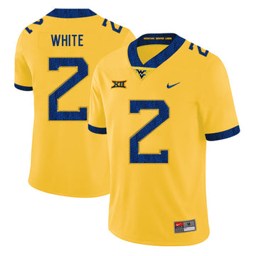 Ka'Raun White West Virginia Mountaineers yellow jersey