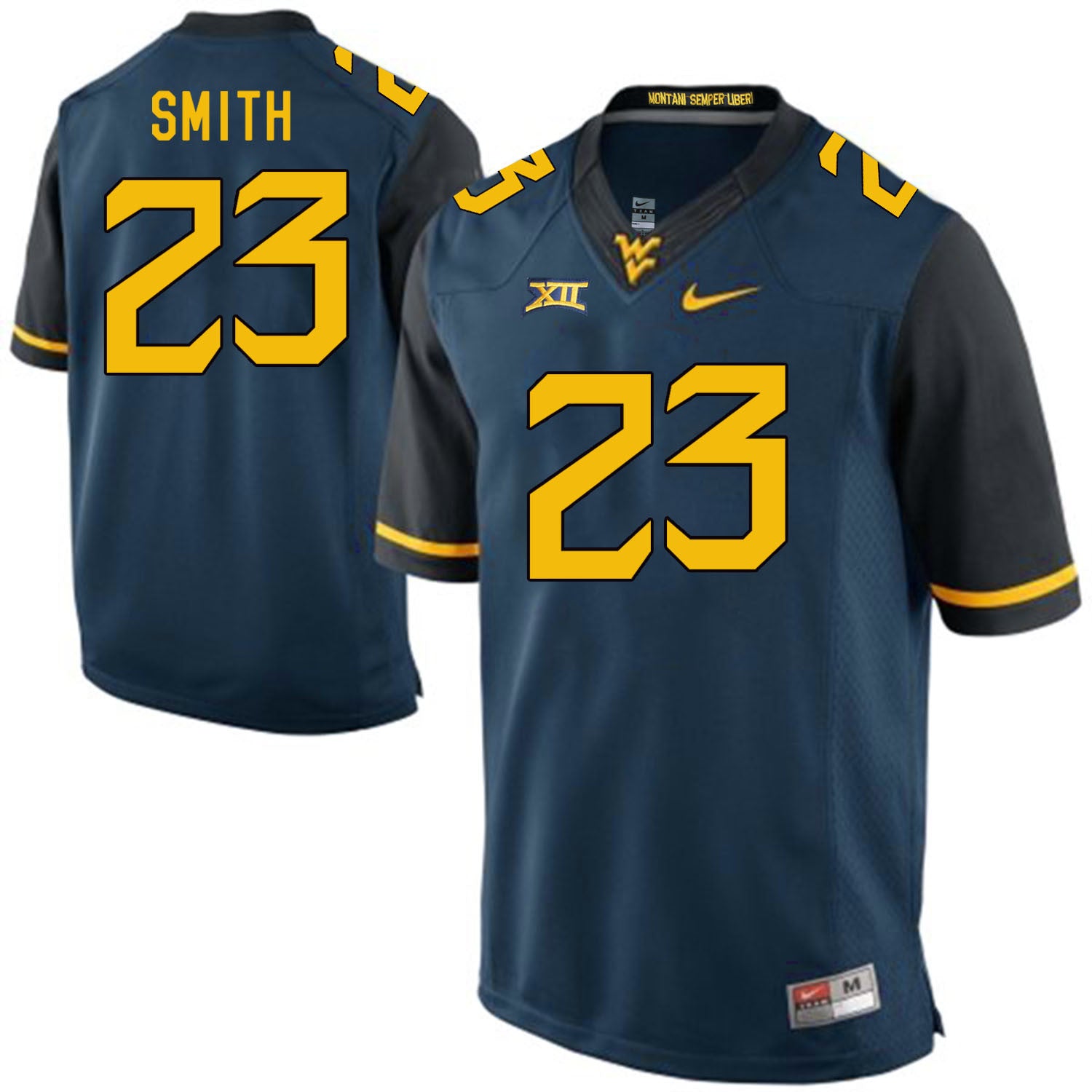 Geno Smith West Virginia Mountaineers blue jersey
