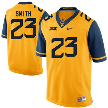 Geno Smith West Virginia Mountaineers gold jersey
