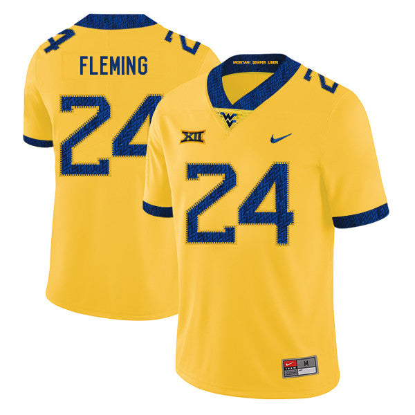 Maurice Fleming West Virginia Mountaineers yellow jersey
