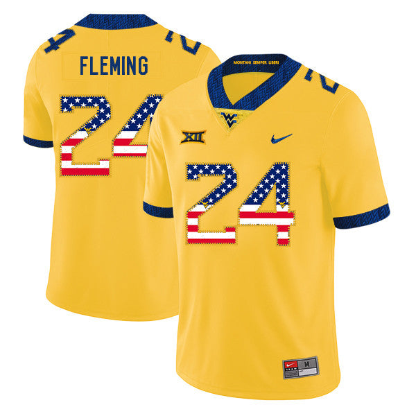 Maurice Fleming West Virginia Mountaineers yellow jersey