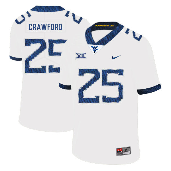 Justin Crawford West Virginia Mountaineers white jersey