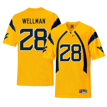 Elijah Wellman West Virginia Mountaineers gold jersey