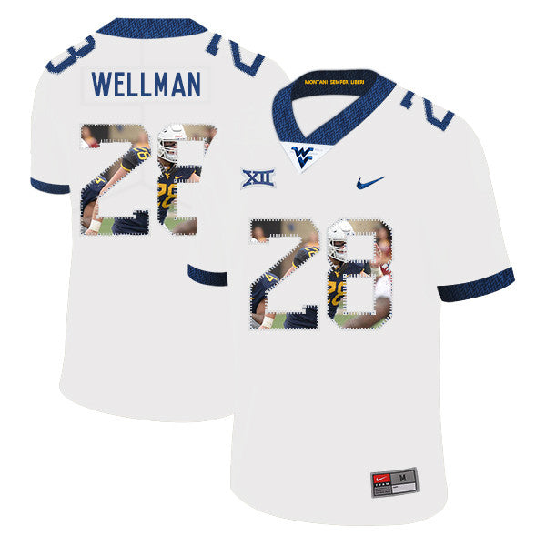 Elijah Wellman West Virginia Mountaineers white Fashion jersey