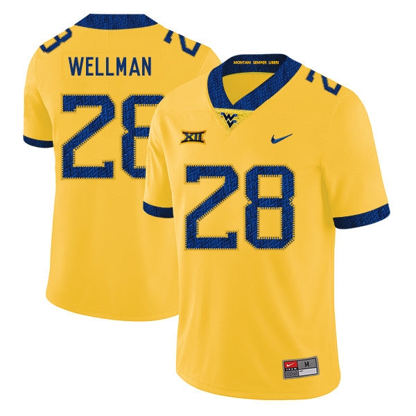 Elijah Wellman West Virginia Mountaineers yellow jersey