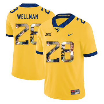 Elijah Wellman West Virginia Mountaineers yellow Fashion jersey