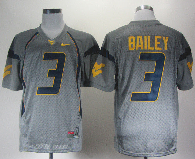 Bailey West Virginia Mountaineers grey jersey