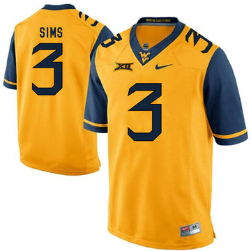 Charles Sims West Virginia Mountaineers gold jersey