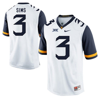 Charles Sims West Virginia Mountaineers white jersey