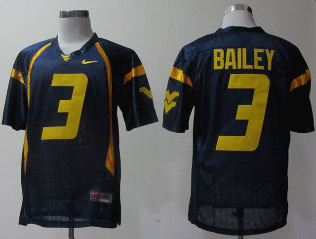 Stedman Bailey West Virginia Mountaineers blue jersey