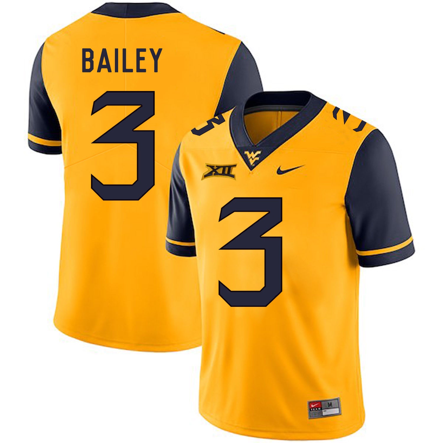 Stedman Bailey West Virginia Mountaineers gold jersey