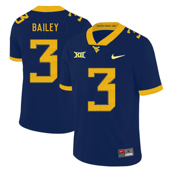 Stedman Bailey West Virginia Mountaineers navy jersey