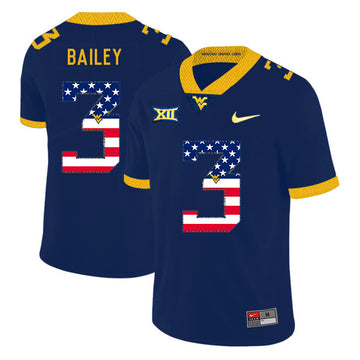 Stedman Bailey West Virginia Mountaineers navy jersey