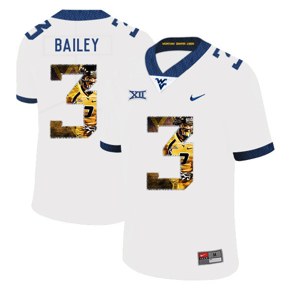 Stedman Bailey West Virginia Mountaineers white Fashion jersey