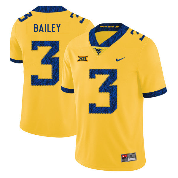 Stedman Bailey West Virginia Mountaineers yellow jersey