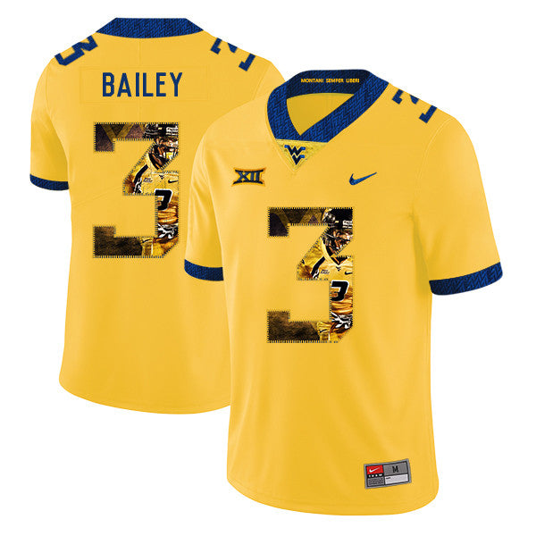 Stedman Bailey West Virginia Mountaineers yellow Fashion jersey