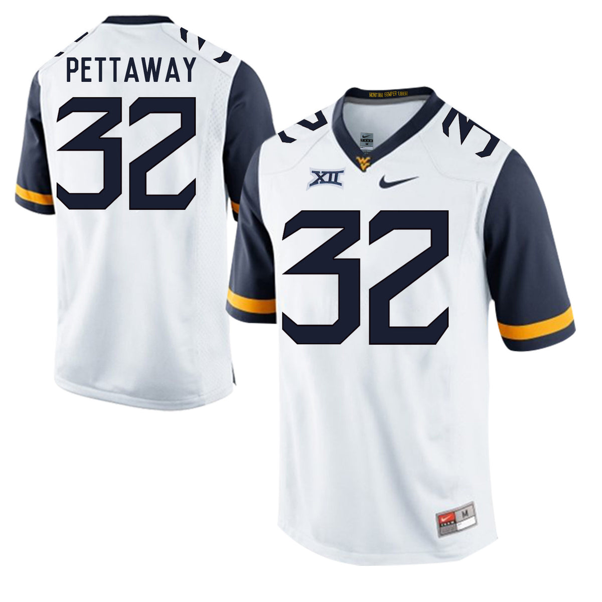 Martell Pettaway West Virginia Mountaineers white jersey