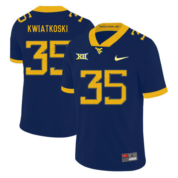 Nick Kwiatkoski West Virginia Mountaineers navy jersey