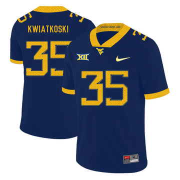 Nick Kwiatkoski West Virginia Mountaineers navy jersey