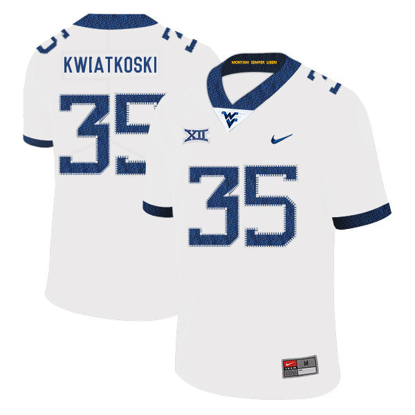 Nick Kwiatkoski West Virginia Mountaineers white jersey