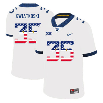 Nick Kwiatkoski West Virginia Mountaineers white jersey