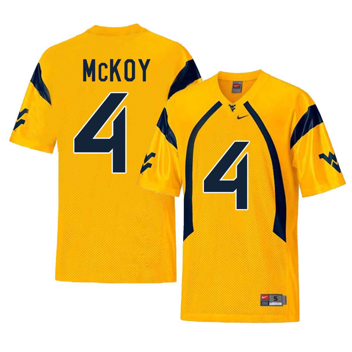 Kennedy McKoy West Virginia Mountaineers gold jersey