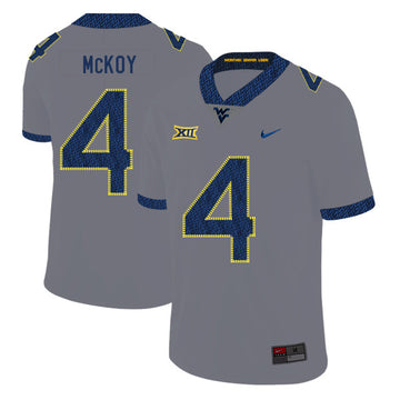Kennedy McKoy West Virginia Mountaineers gray jersey