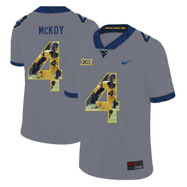 Kennedy McKoy West Virginia Mountaineers gray Fashion jersey