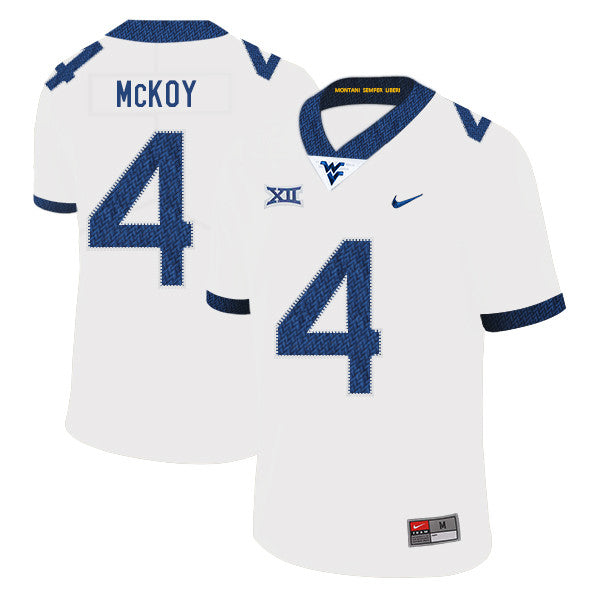 Kennedy McKoy West Virginia Mountaineers white jersey