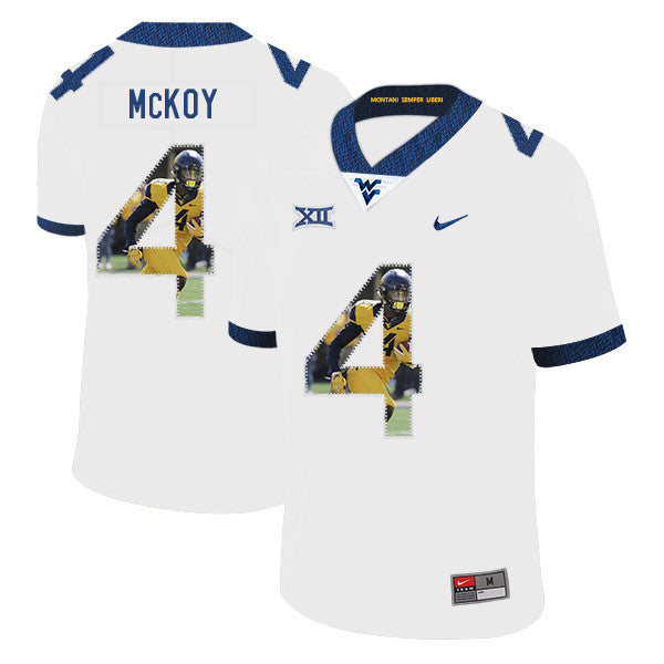 Kennedy McKoy West Virginia Mountaineers white Fashion jersey