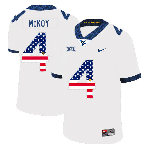 Kennedy McKoy West Virginia Mountaineers white jersey
