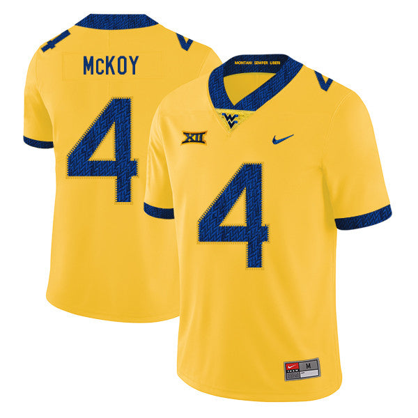 Kennedy McKoy West Virginia Mountaineers yellow jersey