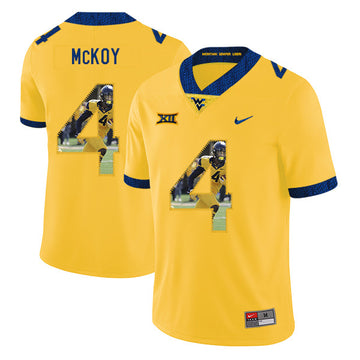 Kennedy McKoy West Virginia Mountaineers yellow Fashion jersey