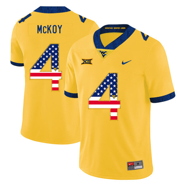 Kennedy McKoy West Virginia Mountaineers yellow jersey